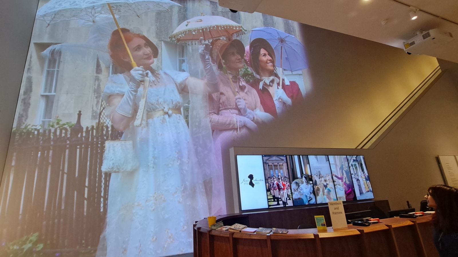 Projections for Austen 250 at the National Portrait Gallery